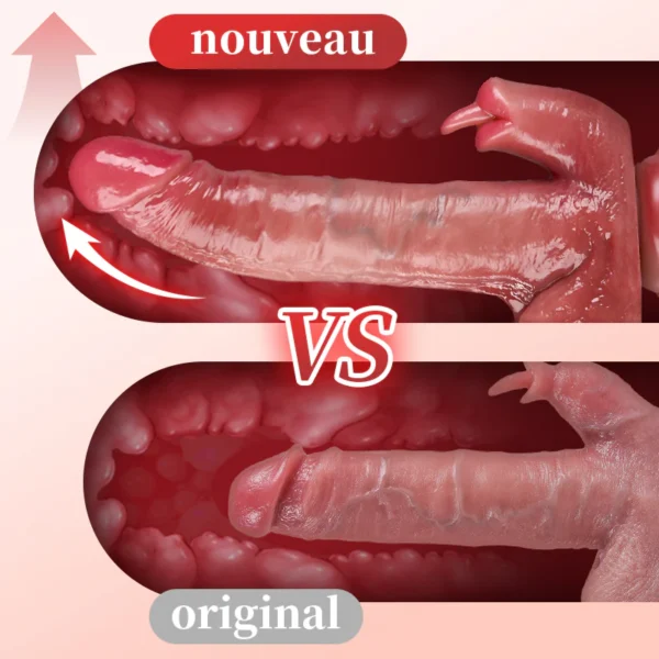 Gode réaliste à bascule et à poussée chauffante de 26,5 cm de plus mis à niveau – Image 3