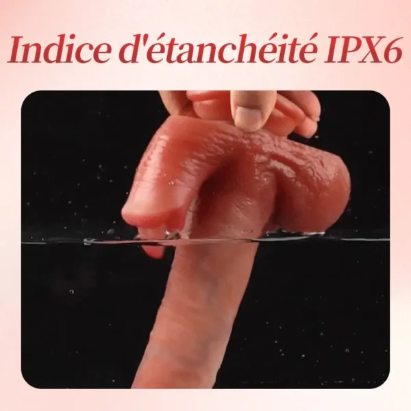 Gode réaliste à bascule et à poussée chauffante de 26,5 cm de plus mis à niveau – Image 6