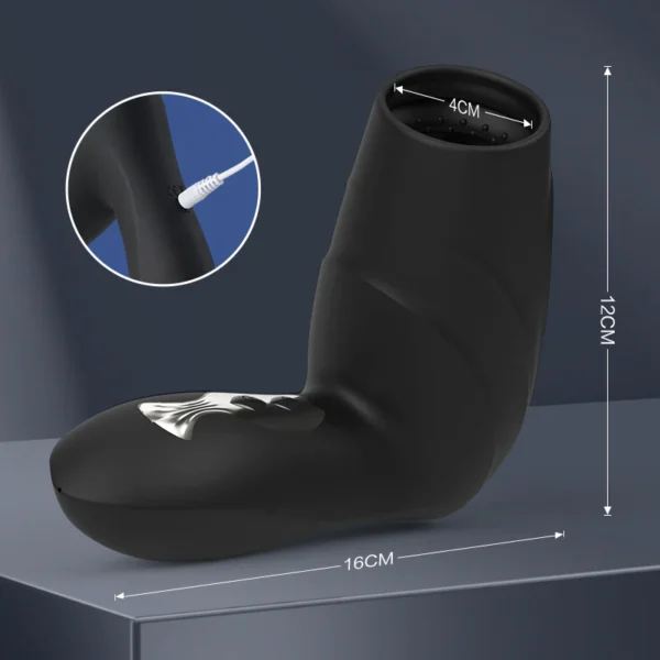 【Le plus prisé！】Sexe Oral 10 fonction Vibration Succion Vacuum exercice du gland pénis Masturbateur masculin – Image 6