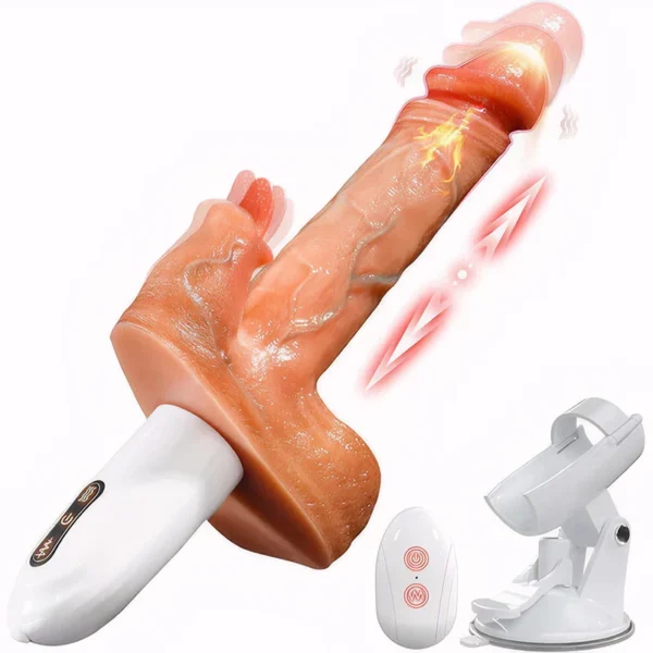 Acmejoy - Sex Machine 90° Réglable Automatiquement 8 Godes Vibrants, Vibrants et Léchants Vibrateur – Image 2