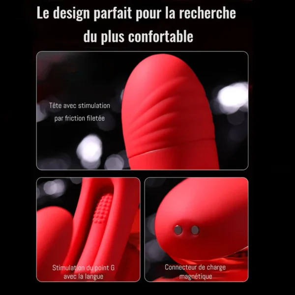 Vibrateur 3 en 1 pour le point G et le point A pour le massage clitoridien – Image 2