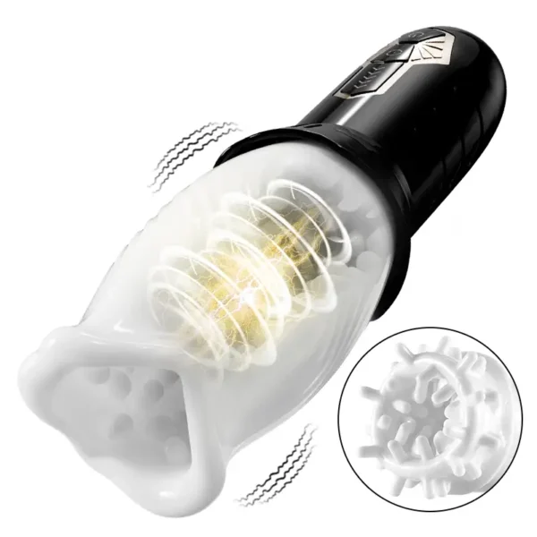 TORNADE 2 EN 1 Masturbateur Cup 5 Rotations +10 Vibrations Acmejoy – Image 2
