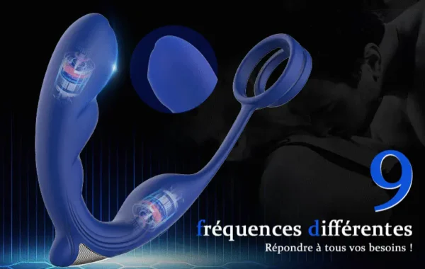 Plug anal Stimulateur vibrant à balle avec cockring – Image 7