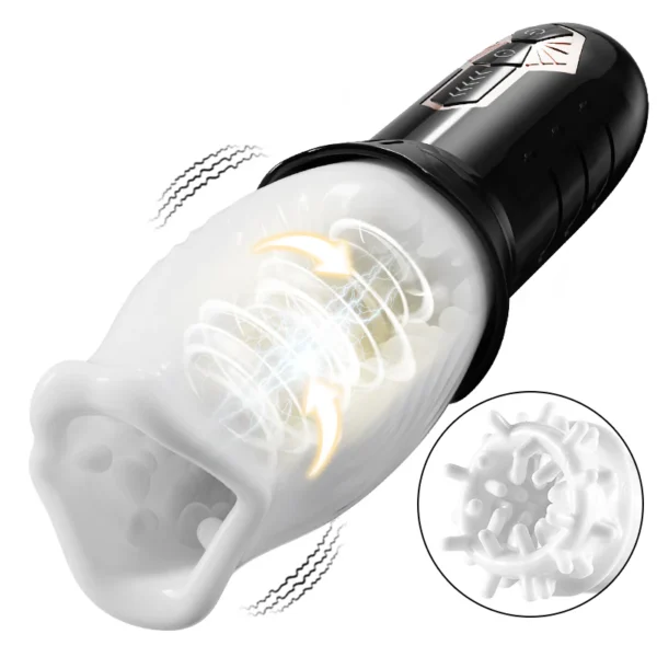 TORNADE 2 EN 1 Masturbateur Cup 5 Rotations +10 Vibrations Acmejoy