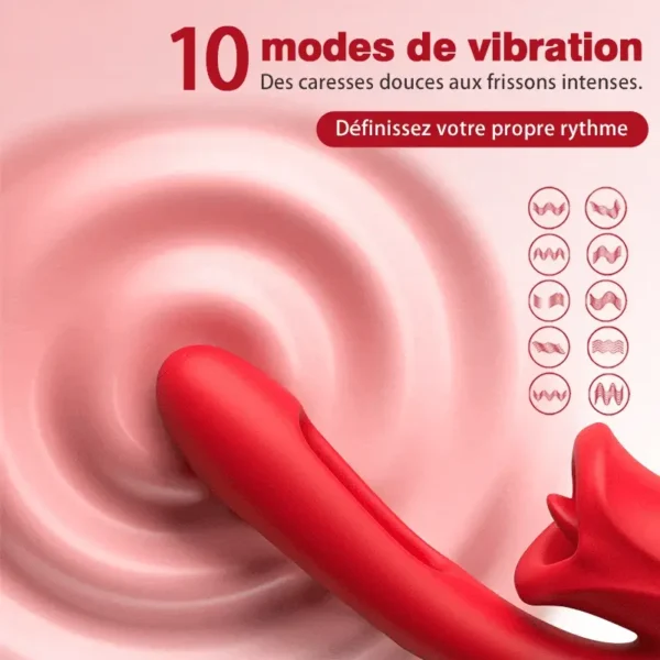 Bisou - Vibrateur G-Point-Slap avec fonction de léchage de la langue & langue vibrante – Image 2