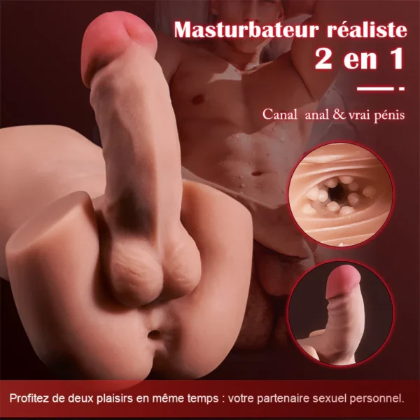 3 en 1 Chatte de Poche Masturbateur réaliste sexe oral pocket pussy Vaginette Moruioy – Image 4
