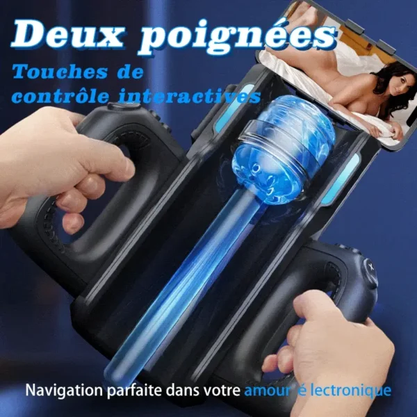LETEN 10 Masturbateur à moteur à grande vitesse avec support pour téléphone – Image 3