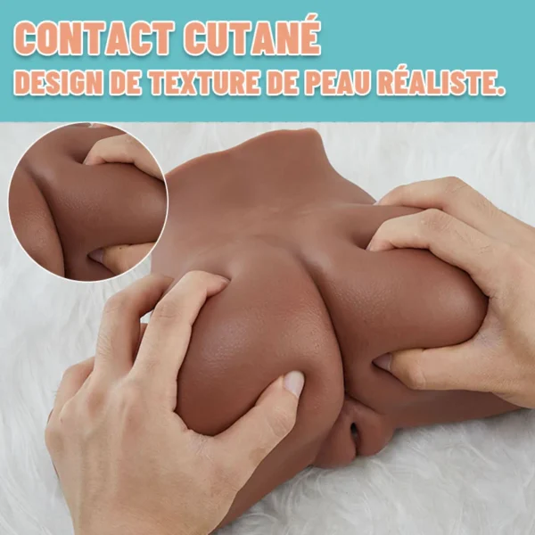 OYA Poupée Sexuelle Séduisante et Réaliste à Double Canal en Brun – Image 2