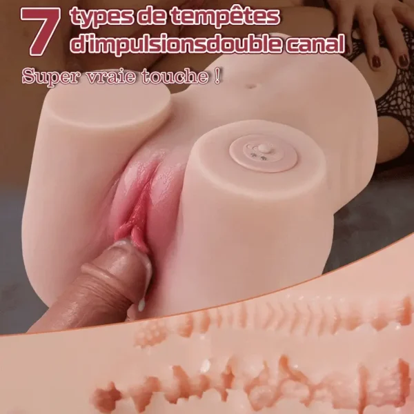 Bess 7 fonctions d'impulsion Gros cul réaliste Taille réelle 99% réaliste Toucher de la peau – Image 2