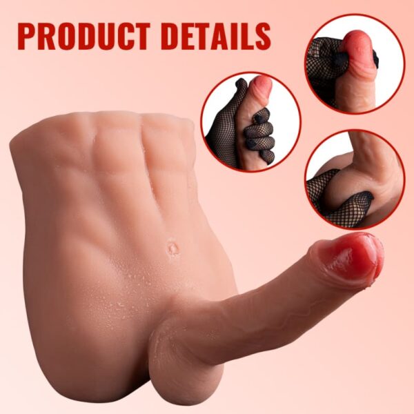 BARTLETT II Gerneration Brown Poupée réaliste pour homme avec gode – Image 6