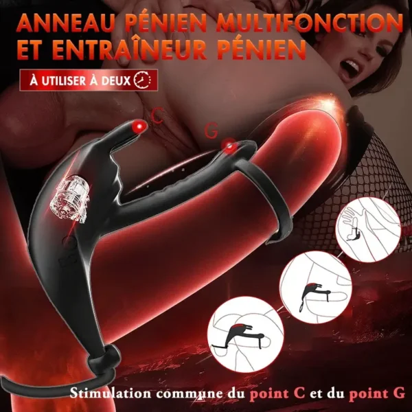 Sex Machine 27 cm Gode Vibromasseur avec Chauffage pour Stimulation du Point G et de l'Anus – Image 5