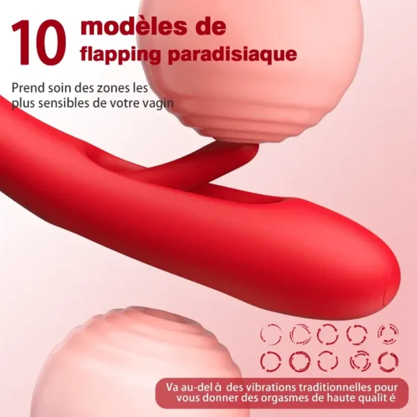Bisou - Vibrateur G-Point-Slap avec fonction de léchage de la langue & langue vibrante – Image 4