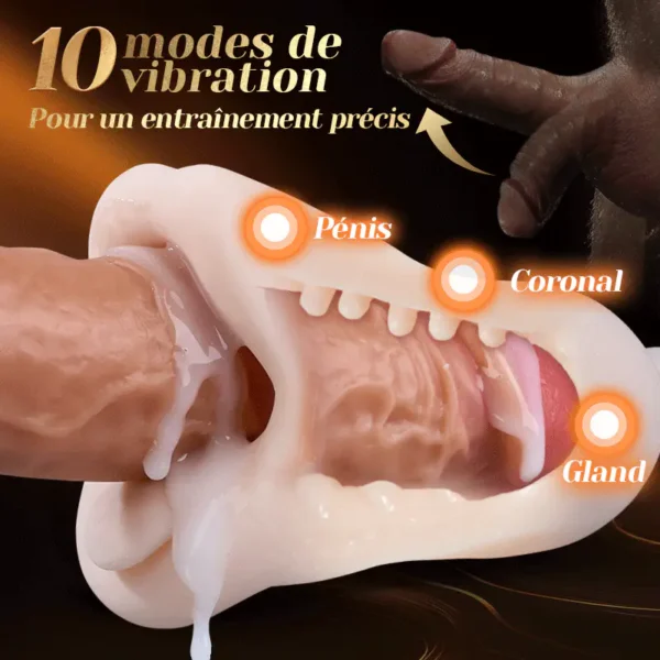 Chatte de poche réaliste Matériau doux et durable Vagin texturé réaliste et anus serré Trous 2 en 1 – Image 6