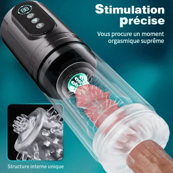 Hunter- Masturbateur 9 poussant & tournant 9 aspirant Parfait pour les grandes tailles – Image 4