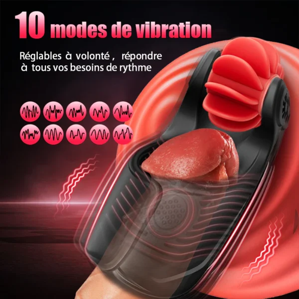 10 Tapotement & Vibration 10 Rotation Entraîneur Masturbateur De Tornade – Image 4