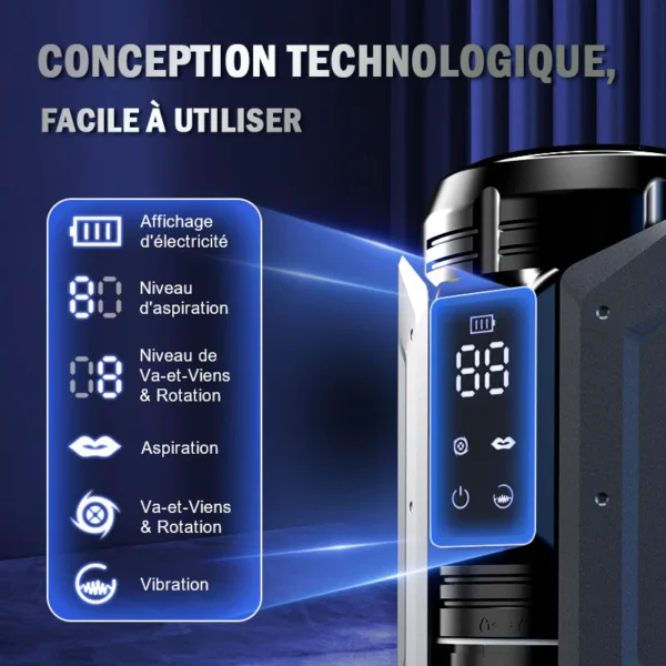 King - Masturbateur automatique 4 en 1 pour hommes, 100% étanche – Image 5