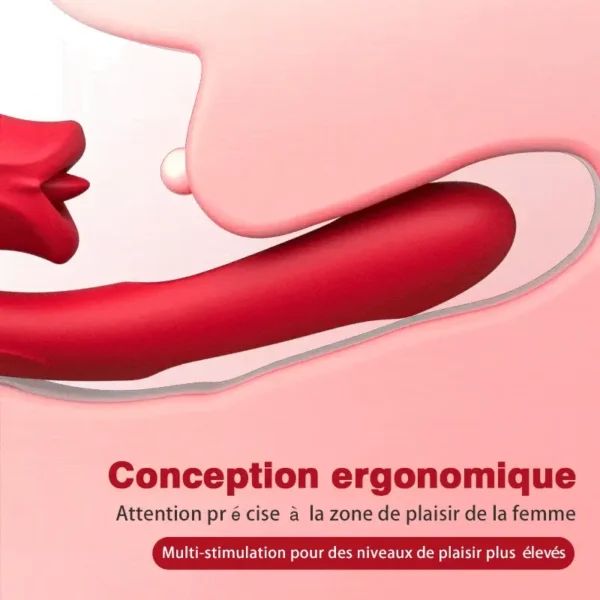 Bisou - Vibrateur G-Point-Slap avec fonction de léchage de la langue & langue vibrante – Image 5