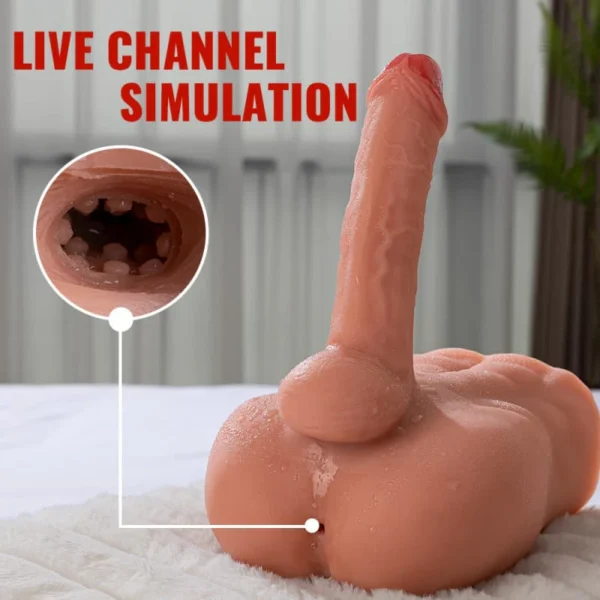 BARTLETT II Gerneration Brown Poupée réaliste pour homme avec gode – Image 4