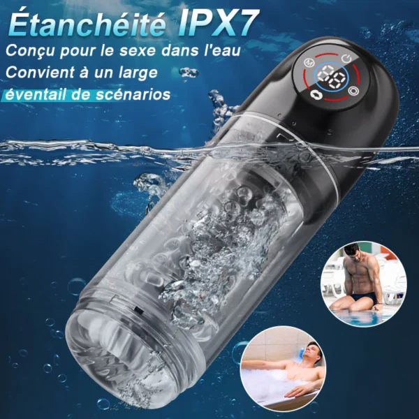 Poseidon-Masturbateur de bain 3-en-1 7 Sucks + 7 Swivels Le roi de la masturbation dans l'eau ! – Image 7