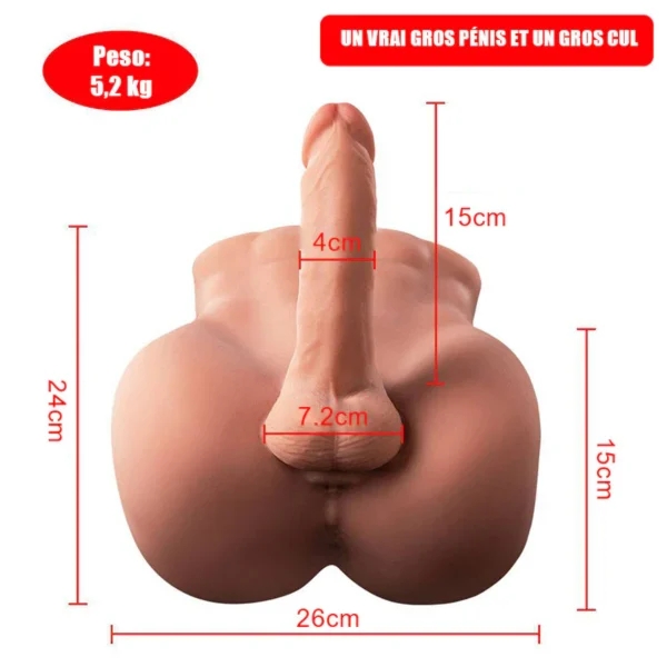 BARTLETT Brun Poupée sexuelle avec gode – Image 6