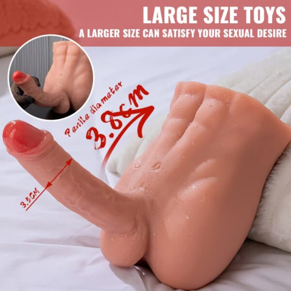 BARTLETT II Gerneration Brown Poupée réaliste pour homme avec gode – Image 3