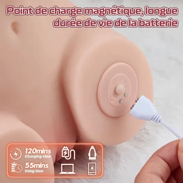 Bess 7 fonctions d'impulsion Gros cul réaliste Taille réelle 99% réaliste Toucher de la peau – Image 6