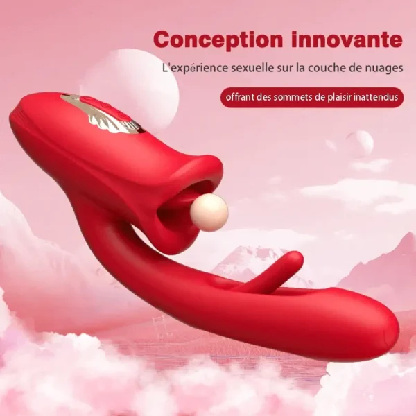Bisou - Vibrateur G-Point-Slap avec fonction de léchage de la langue & langue vibrante – Image 7
