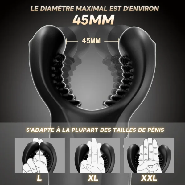 10 Morsures + 10 Vibrations 2-en-1 Masturbateur cup Pénis Exercice Couple Flirter – Image 7