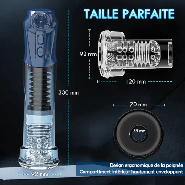 【HOT】Arousa - Pompe à pénis d'agrandissement efficace pour hommes avec aspiration sous vide et vibration – Image 7