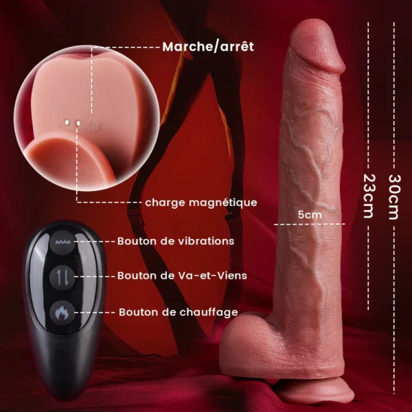 HONKAI - Gode chauffant avec 8 Va-et-Viens & 10 Vibrantions puissants – Image 8