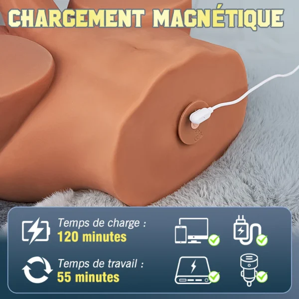 Gode vibrant à poussée réaliste pour fesses 10,12 lb Marron – Image 8