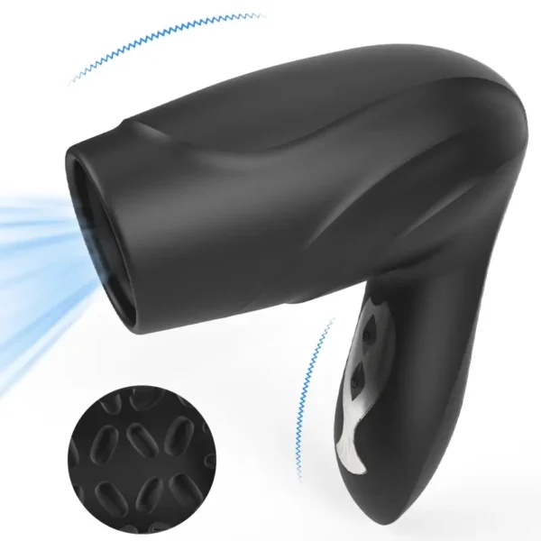 【Le plus prisé！】Sexe Oral 10 fonction Vibration Succion Vacuum exercice du gland pénis Masturbateur masculin – Image 4