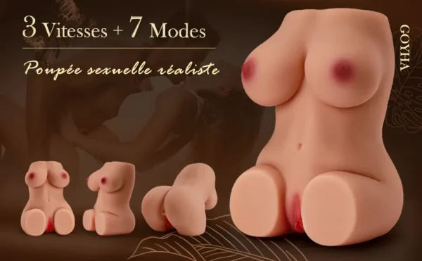 Poupée masturbatrice vibrante à 3 vitesses et 9 fréquences, 3,6 livres – Image 7