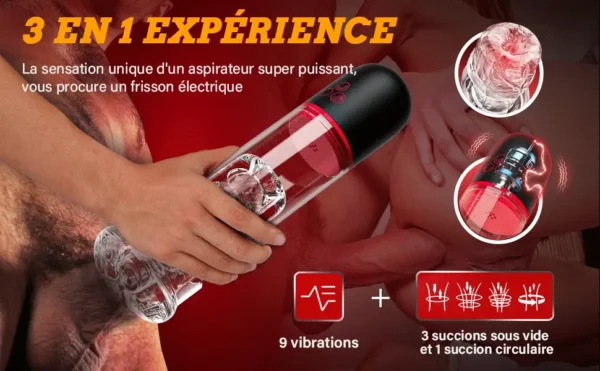 Blue Wing double anneau pénien masseur de prostate 9 vibrations – Image 3