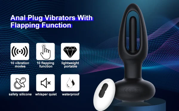 Blue Wing double anneau pénien masseur de prostate 9 vibrations – Image 4