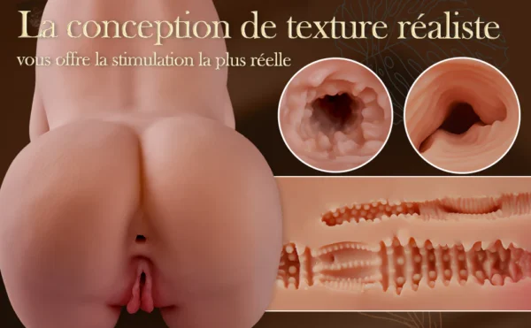 Poupée masturbatrice vibrante à 3 vitesses et 9 fréquences, 3,6 livres – Image 9