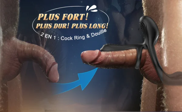 Plug anal Stimulateur vibrant à balle avec cockring – Image 4