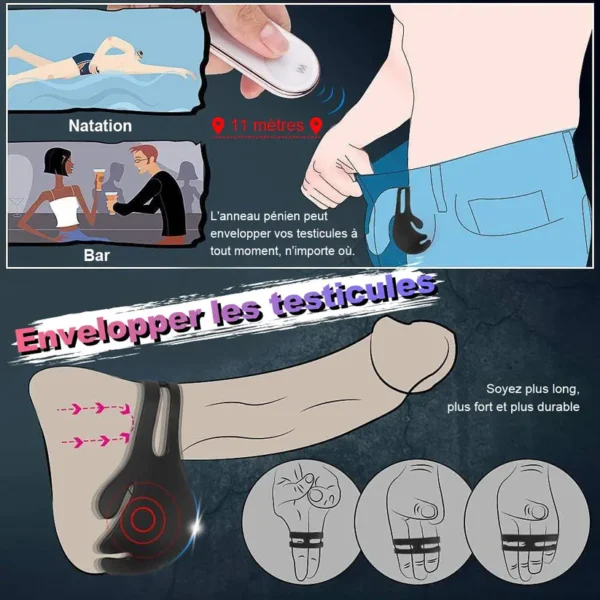 Anneaux Testicules Anneaux Pénis 9 Vibrations S-Hande – Image 2