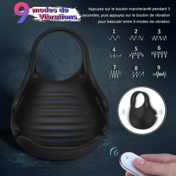 Anneaux Testicules Anneaux Pénis 9 Vibrations S-Hande – Image 6