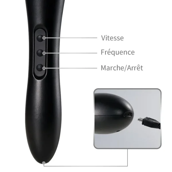 Appareil de Massage AV vibrant haute fréquence à 20 fréquences et 8 vitesses – Image 3