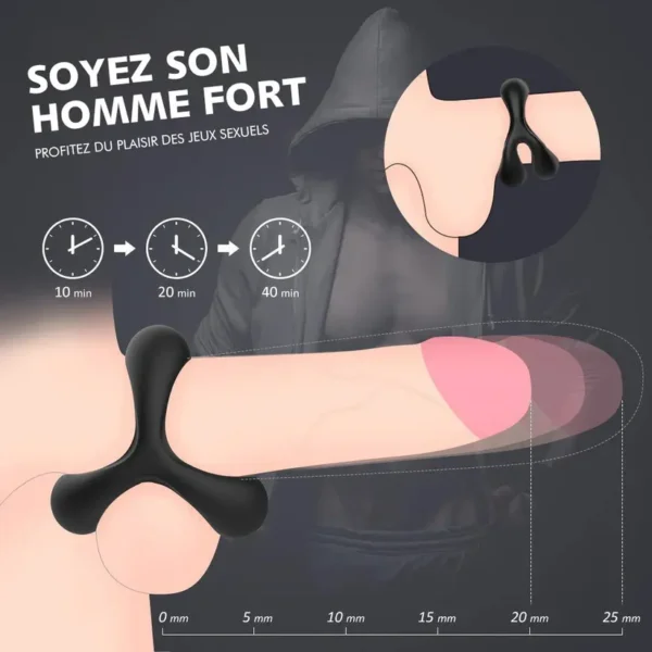 Cockring Anneau de pénis 3 anneaux S-HANDE – Image 3