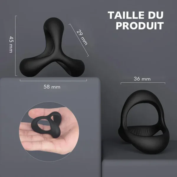 Cockring Anneau de pénis 3 anneaux S-HANDE – Image 5