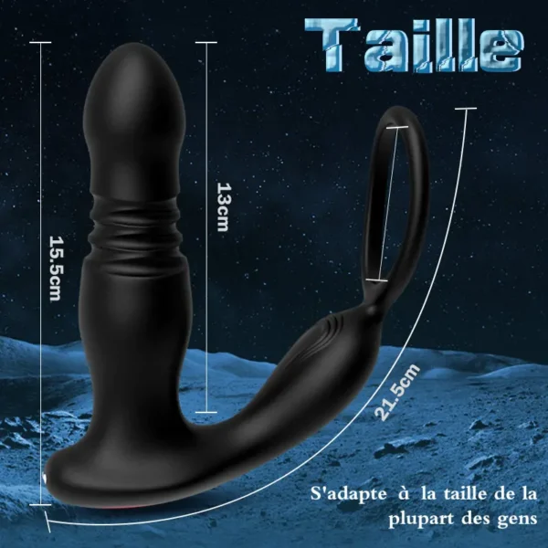 Maître de l'Orgasme - 5 poussée, 10 Vibrations, Plug Anal Entièrement Étanche – Image 4