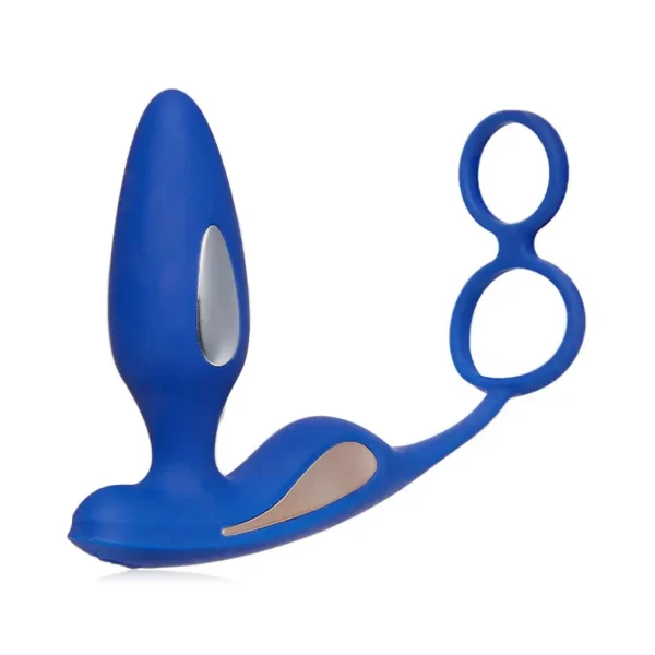 Vibromasseur Prostate+Cockring 2 En 1 9 Vibrations 5 Chocs Electriques