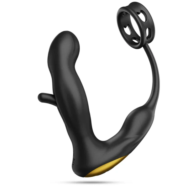 Plug anal Stimulateur vibrant à balle avec cockring – Image 5
